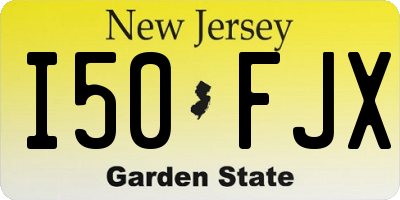 NJ license plate I50FJX