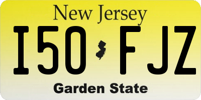 NJ license plate I50FJZ