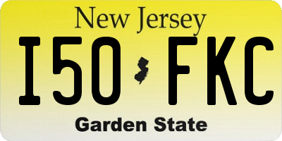 NJ license plate I50FKC