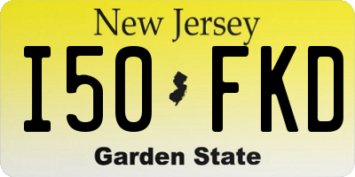 NJ license plate I50FKD
