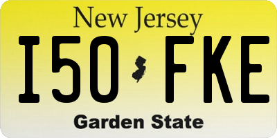 NJ license plate I50FKE