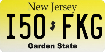 NJ license plate I50FKG