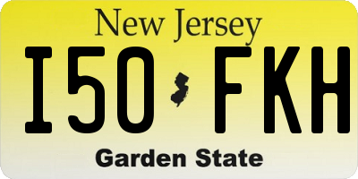 NJ license plate I50FKH
