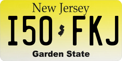 NJ license plate I50FKJ