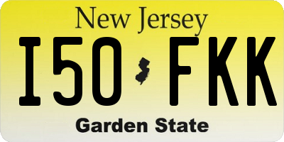 NJ license plate I50FKK