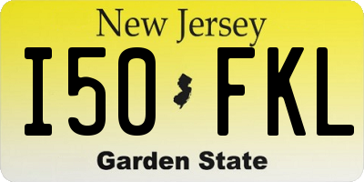 NJ license plate I50FKL