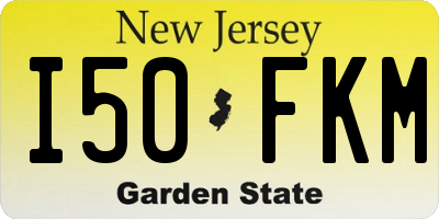 NJ license plate I50FKM