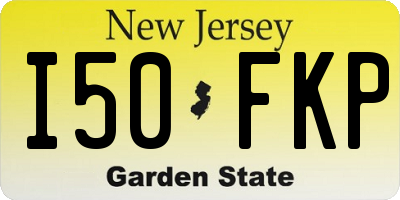 NJ license plate I50FKP
