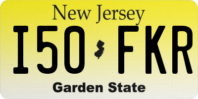 NJ license plate I50FKR