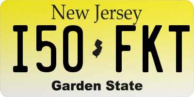 NJ license plate I50FKT