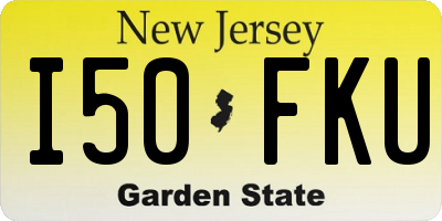 NJ license plate I50FKU