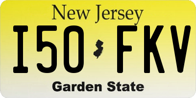 NJ license plate I50FKV