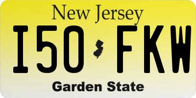 NJ license plate I50FKW