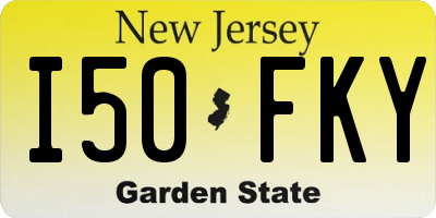 NJ license plate I50FKY