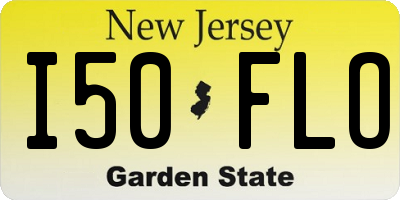 NJ license plate I50FLO