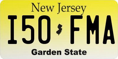 NJ license plate I50FMA