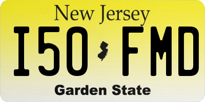 NJ license plate I50FMD