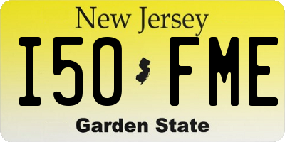 NJ license plate I50FME