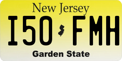 NJ license plate I50FMH
