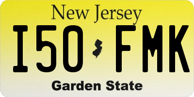 NJ license plate I50FMK