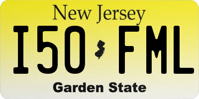 NJ license plate I50FML