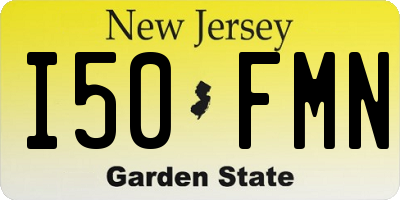 NJ license plate I50FMN