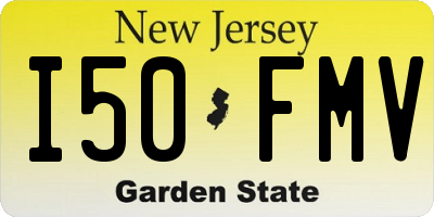 NJ license plate I50FMV