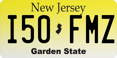 NJ license plate I50FMZ