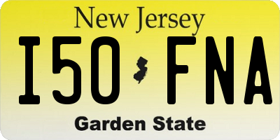 NJ license plate I50FNA