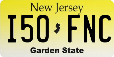 NJ license plate I50FNC