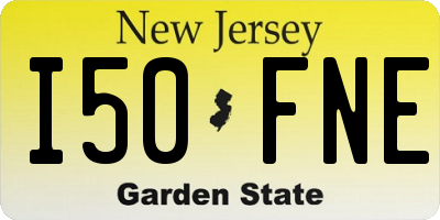 NJ license plate I50FNE