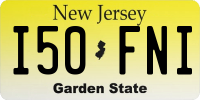 NJ license plate I50FNI