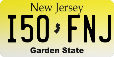 NJ license plate I50FNJ