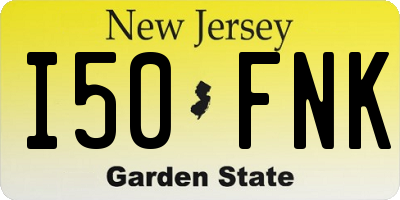 NJ license plate I50FNK