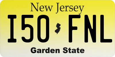 NJ license plate I50FNL
