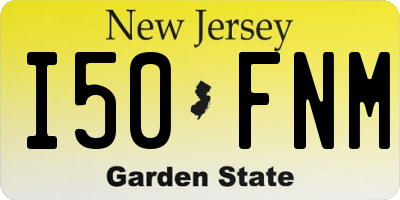 NJ license plate I50FNM
