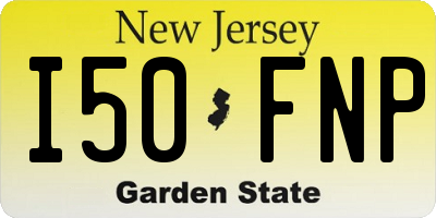 NJ license plate I50FNP