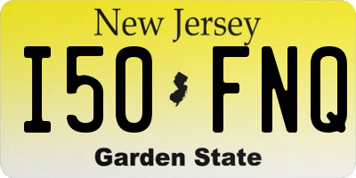 NJ license plate I50FNQ