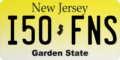 NJ license plate I50FNS
