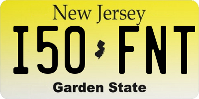 NJ license plate I50FNT