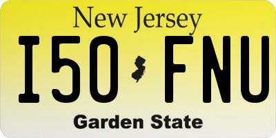 NJ license plate I50FNU
