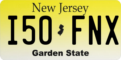 NJ license plate I50FNX