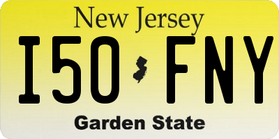 NJ license plate I50FNY