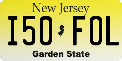 NJ license plate I50FOL