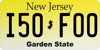 NJ license plate I50FOO