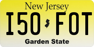 NJ license plate I50FOT
