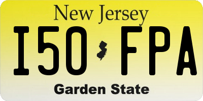 NJ license plate I50FPA