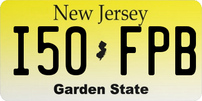 NJ license plate I50FPB