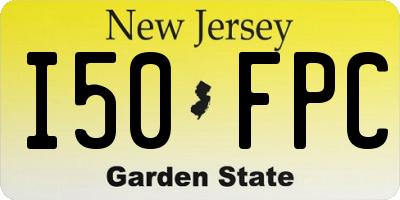 NJ license plate I50FPC