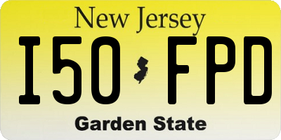 NJ license plate I50FPD